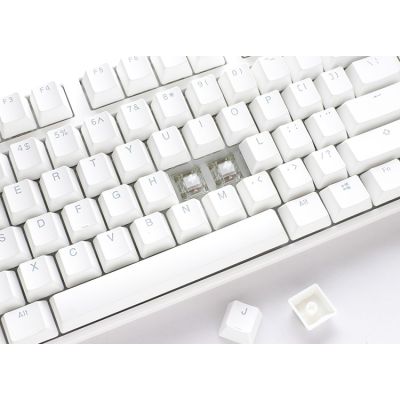 2. Ducky One 3 Classic Pure White klawiatura Gaming USB Niemiecki Biały