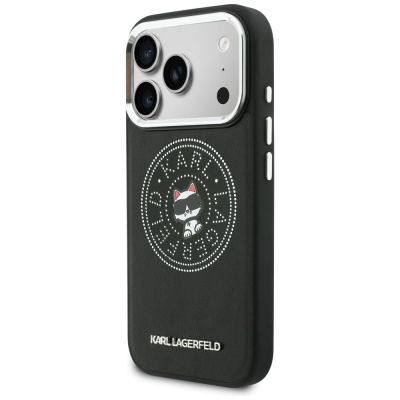 2. Etui Karl Lagerfeld Point & Choupette Sketch MagSafe na iPhone 17 Pro Max - czarne
