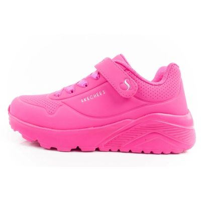 2. Skechers Uno Lite  buty sneakersy sportowe dziecięce różowe wygodne