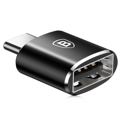 2. Adapter Baseus Mini przejściówka z USB-A na USB-C OTG - czarny