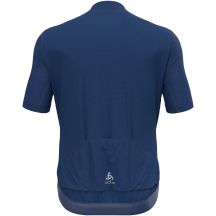 Koszulka z krótkim rękawem kolarska męska ODLO Zeroweight Chill-Tec T-shirt S/U Collar s/s full zip niebieska