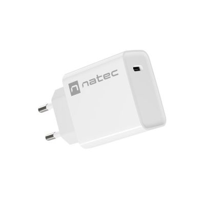 7. NATEC ŁADOWARKA SIECIOWA RIBERA USB-C 20W POWER DELIVERY BIAŁA NUC-2059