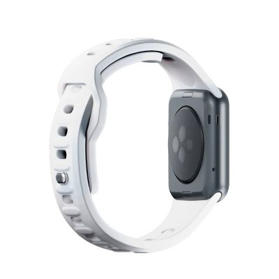 8. Pasek silikonowy 3mk Silicone Watch Strap do Apple Watch 42 / 44 / 45 / 49 mm - biały