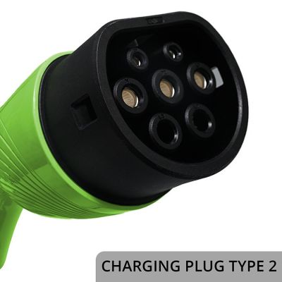 16. Mobilna ładowarka do samochodu elektrycznego EV z regulacją 2w1 Typ2, 3.5kW, 230V, LCD, LED, 5m