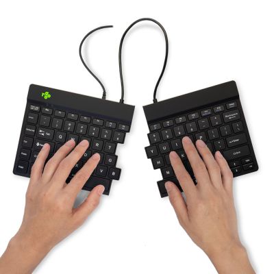 4. R-Go Tools Ergonomiczna klawiatura R-Go Split Break v2 z oprogramowaniem break, QWERTY_US, przewodowa, czarna