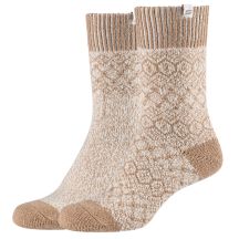Skechers 2PPK Wm Casual Cozy Jacquard Socks SK41047-1202 Beżowe 35-38