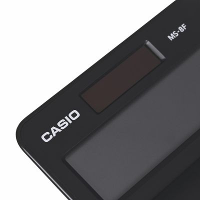 5. Casio Kalkulator biurowy MS-8F, 8-cyfrowy, 103x147x28,8mm, czarny