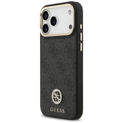 2. Etui Guess 4G Strass Logo MagSafe na iPhone 17 Pro Max - czarne