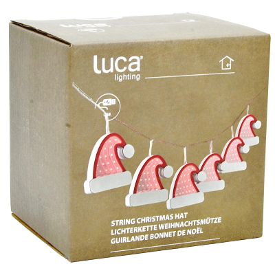 6. LAMPKI DRUCIKI GIRLANDA LED CZAPKI MIKOŁAJA USB