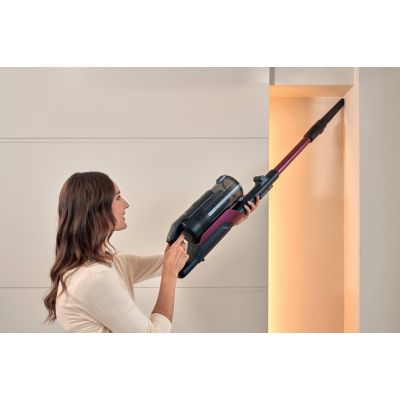 8. Hoover HF610HX 011 Pionowy odkurzacz Bateria Suchy EPA Bez worka 0,7 l 650 W Purpurowy 4 Ah