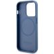 7. Etui Guess 4G Printed Stripes MagSafe na iPhone 14 Pro - niebieskie