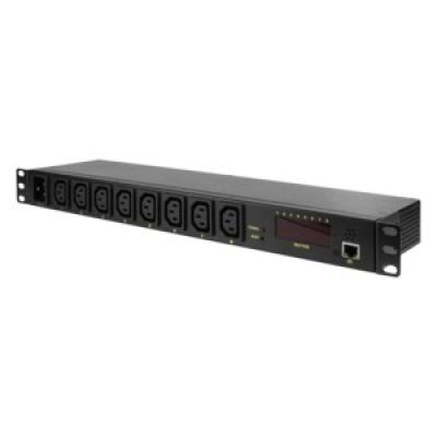 2. LogiLink PDU8P01 rozdzielacz zasilania PDU 8 x gniazdo sieciowe 1U Czarny