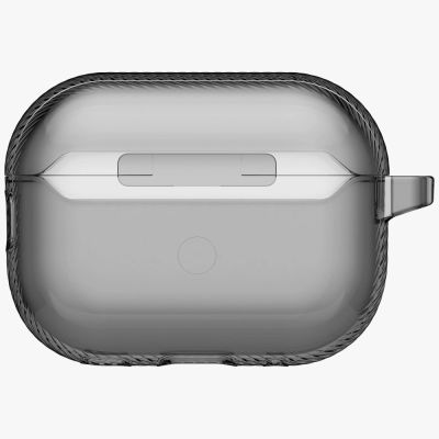 4. Etui UNIQ Glase Pro na AirPods Pro 3 Lock Case - przezroczysto-czarne