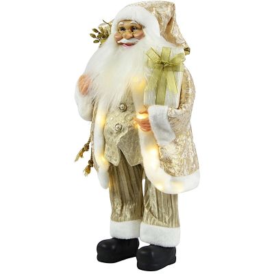 8. ŚWIĘTY MIKOŁAJ DEKORACYJNY 60CM ZŁOTY LED