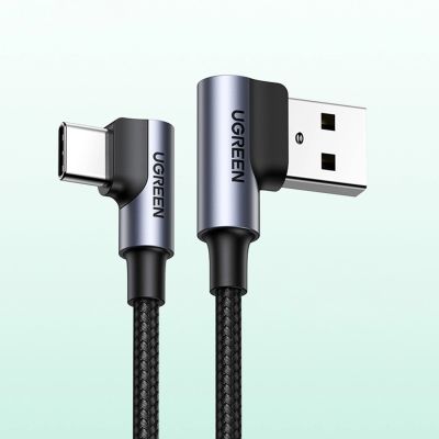 13. Ugreen kabel kątowy 90° USB C - USB 2.0 480Mb/s 3A 3m czarny (US176)