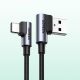13. Ugreen kabel kątowy 90° USB C - USB 2.0 480Mb/s 3A 3m czarny (US176)