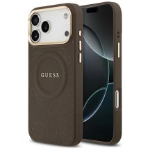 Etui Guess Peony Hot Stamp MagSafe na iPhone 17 Pro Max - brązowe