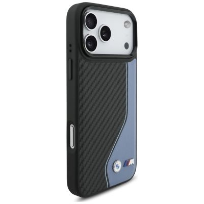 4. Etui BMW M Carbon Logo MagSafe na iPhone 17 Pro Max - niebieskie