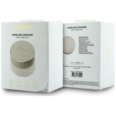 3. Głośnik Bluetooth Guess 5W Script Metal Logo - złoty