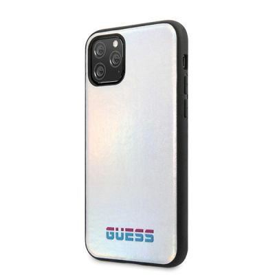 2. Etui Guess Iridescent na iPhone 11 Pro - srebrne