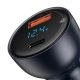 4. Baseus ładowarka samochodowa USB / USB Typ C 65 W 5 A SCP Quick Charge 4.0+ Power Delivery 3.0 ekran LCD szary (CCKX-C0G)