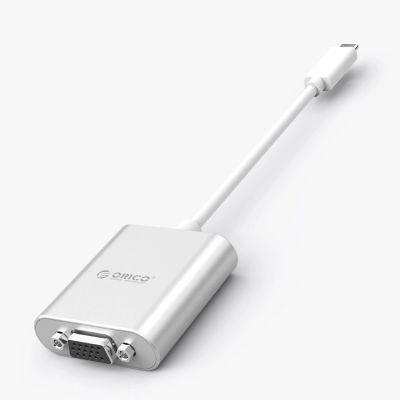 12. Adapter Orico PTAV USB-C - VGA i mini jack 3.5 mm Full HD 0.15 m - srebrny