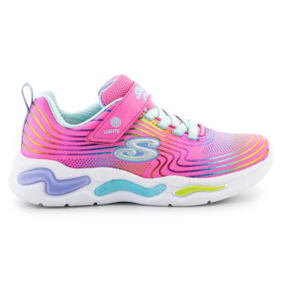 10. Buty Skechers S-Lights Wavy Beams Jr 302338L-PKMT