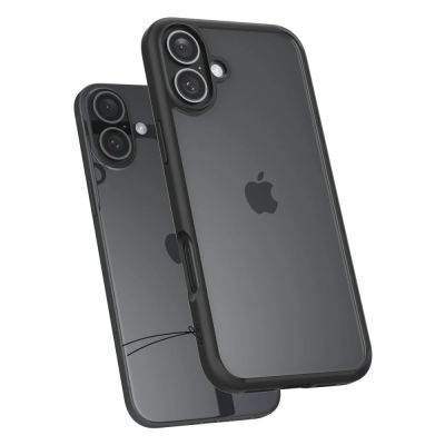 6. Etui Spigen Ultra Hybrid na iPhone 16 - czarny mat