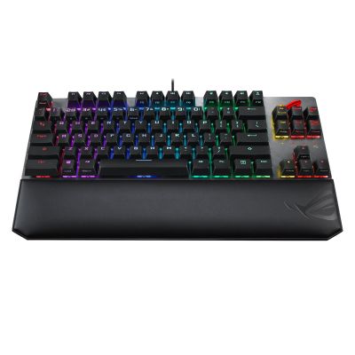 4. ASUS ROG Strix Scope NX TKL Deluxe klawiatura Gaming USB Niemiecki Czarny, Szary