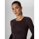 3. Longsleeve treningowy slim szybkoschnący damski 4F 4FRAW26TFLOF0733-80S