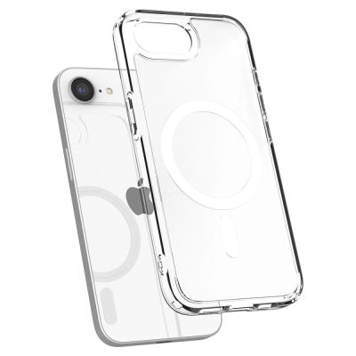 6. Etui Spigen Ultra Hybrid MagSafe na iPhone 16e / 17e- białe, półprzezroczyste