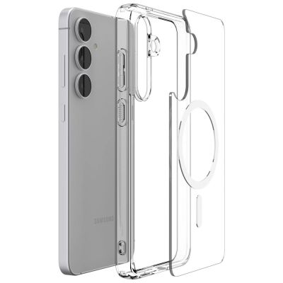 6. Etui Spigen Ultra Hybrid Mag MagSafe na Samsung Galaxy S25 FE - przezroczysto-białe