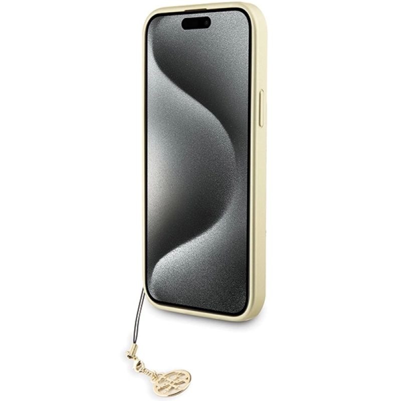 5. Etui Guess 4G Charms Collection do iPhone 15 Pro Max - szare