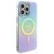 4. Etui Guess IML Iridescent MagSafe na iPhone 15 Pro - turkusowe