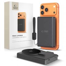 Power bank Tech-Protect PB40 LifeMag 10000MAH 25W QI2.2 + kabel USB-C / USB-C 150 mm - czarny