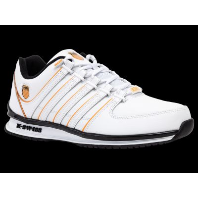 2. Sneakersy K-swiss RINZLER WHITE/ORANGE POPPY/BLACK-M (01235-185-M)