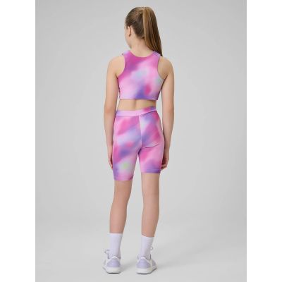 2. Legginsy kolarki sportowe dziewczęce 4F 4FJRSS26TFSTF139-90A