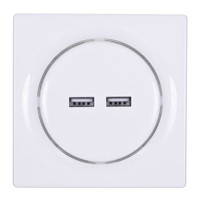 2. Inteligentne gniazdko USB FIBARO Walli N Outlet, białe (FGWU-021)