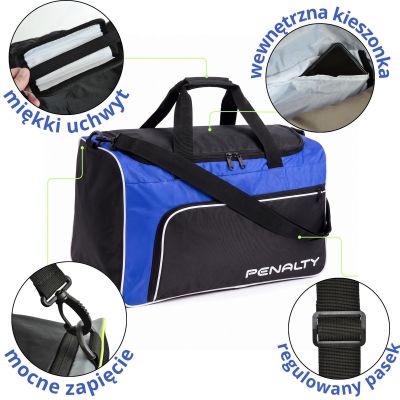 4. TORBA SPORTOWA PENALTY BAG MALA GYM S11 MEDIUM NIEBIESKA