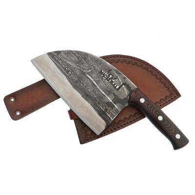 Nóż kuchenny Serb Samura Mad Bull 18 cm, czerwony