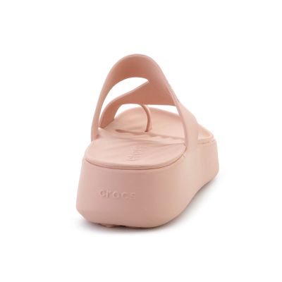 5. CROCS GETAWAY PLATFORM TOE LOOP W PINK CARAMEL 210834-7AF