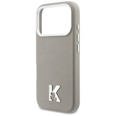 6. Etui Karl Lagerfeld Karl Head Logo MagSafe na iPhone 17 Pro - szare
