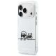 2. Etui Karl Lagerfeld IML Karl & Choupette Peekaboo Logo MagSafe na iPhone 17 Pro - białe