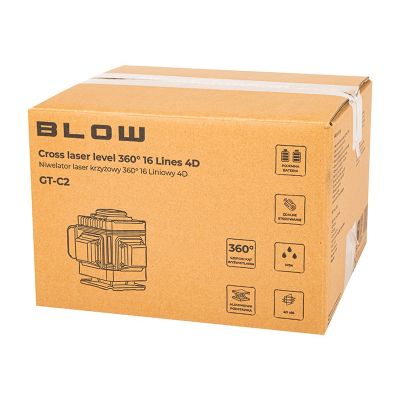 5. Miernik niwelator GT-C2 BLOW laser krzyżowy poziomica 16 liniowy 4D