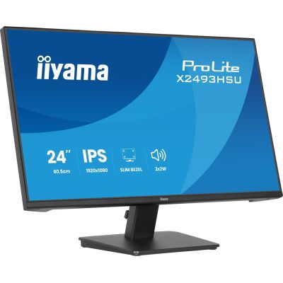 28. iiyama ProLite X2493HSU-B1 monitor komputerowy 60,5 cm (23.8") 1920 x 1080 px Full HD LED Czarny