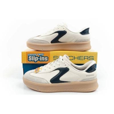 10. Skechers buty sportowe sneakersy damskie Lifted Luxe ecru Slip-Ins