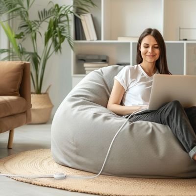 9. Kabel Baseus Free2Pull Mini 100W zwijany USB-C - USB-C 2m - biały