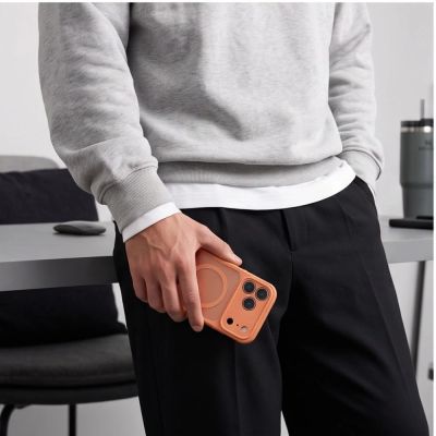 6. Etui Tech-Protect BasicMag MagSafe na iPhone 17 Pro / 18 Pro - pomarańczowe matowe