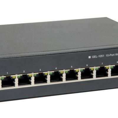 4. Przełącznik LevelOne GEP-1051 - Inteligentny - 8 x 10/100/1000 (PoE+) + 2 x Gigabit SFP - Biurko, Montaż w szafie - PoE+ (70W)