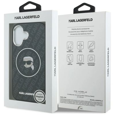 8. Etui Karl Lagerfeld IML Karl Head Logo MagSafe na iPhone 17 - czarne